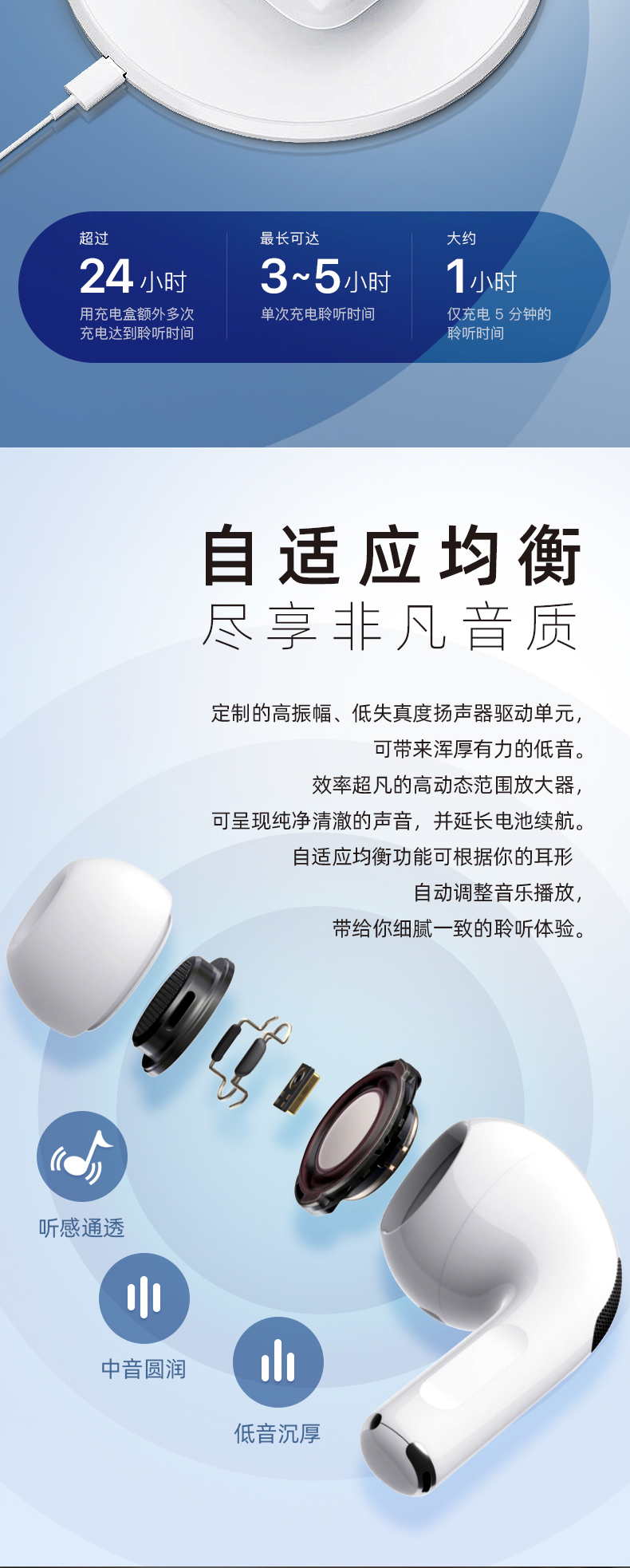 蓝牙无线耳机详情设计