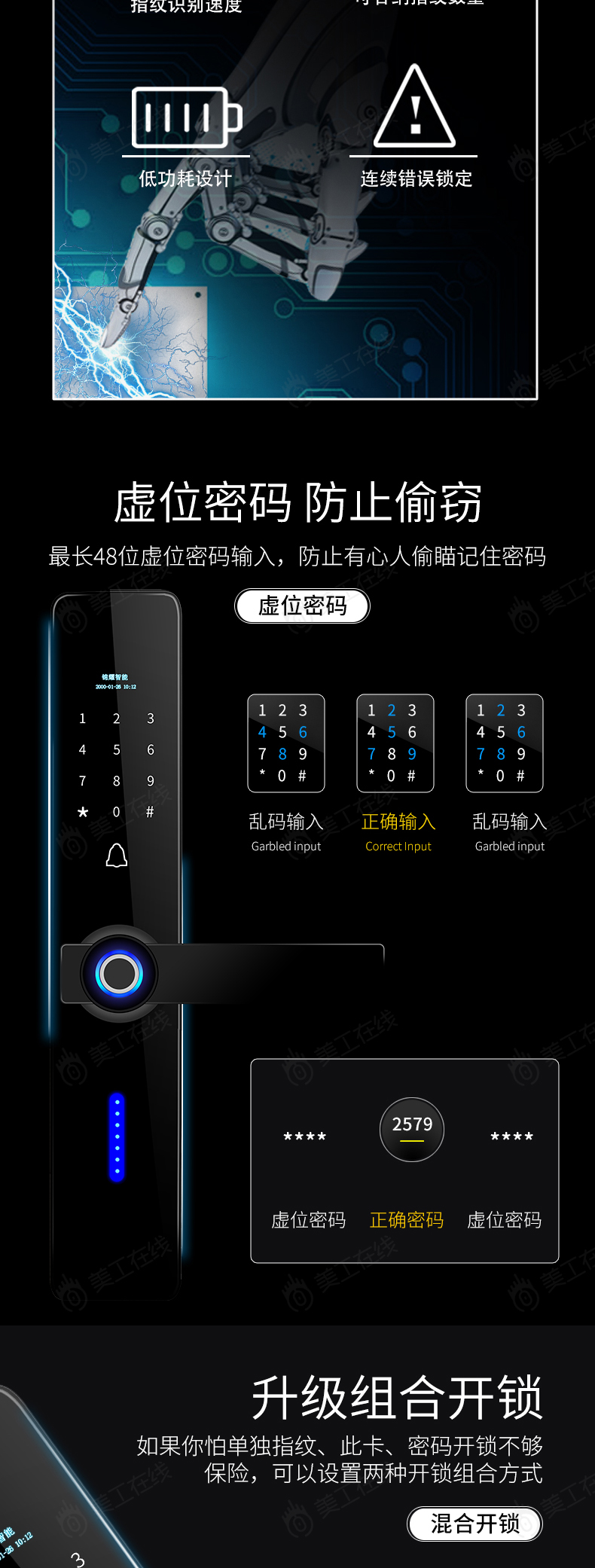 指纹锁详情设计
