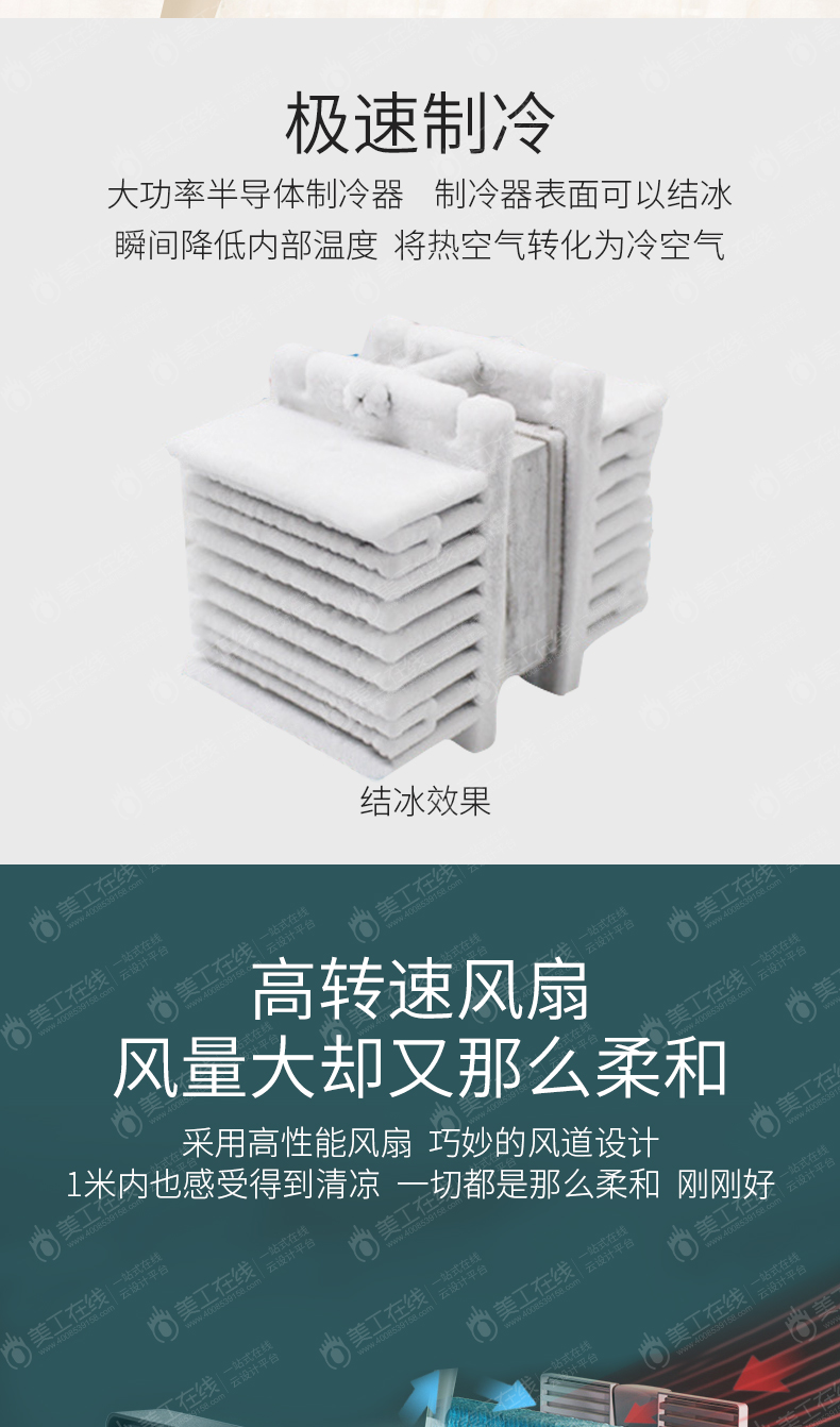 桌面空调详情页设计