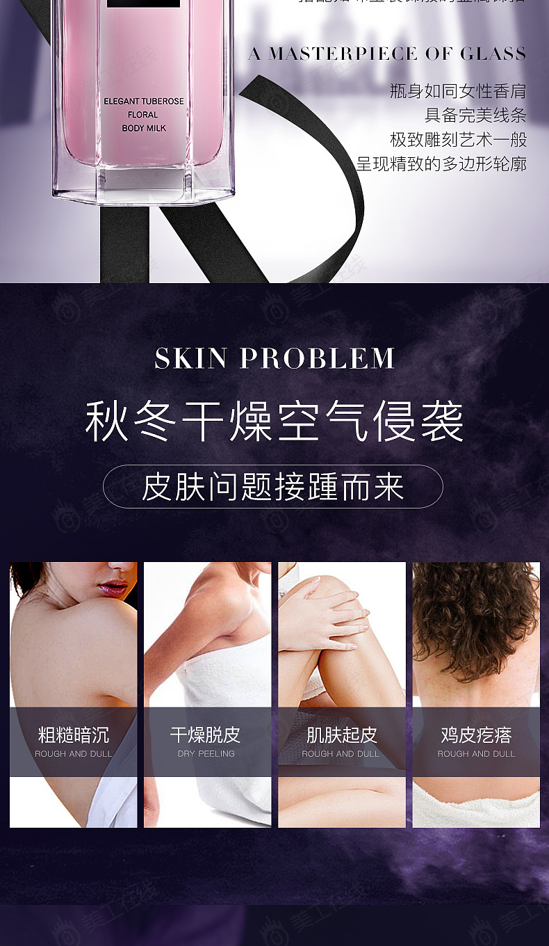 香水身体乳详情页设计