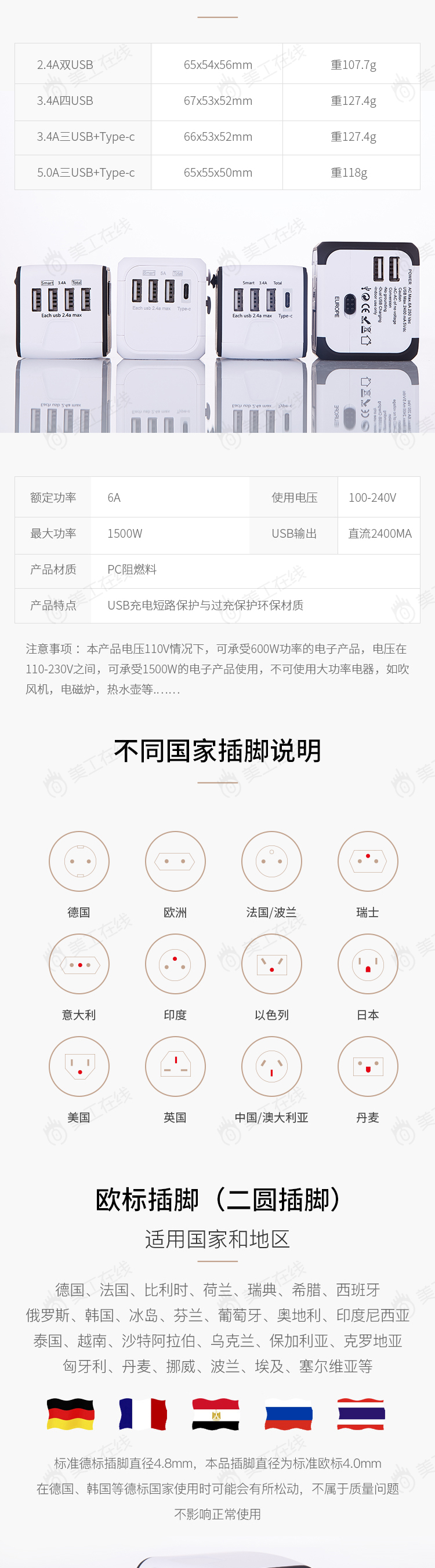 转换插头详情设计